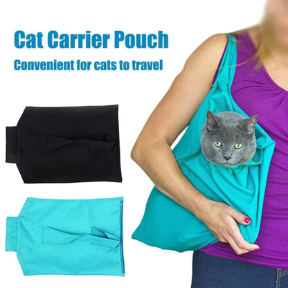 Stylish Anti-Scratching Cat Carrier Pouch - Washable Tote Design for Easy Nail Trimming and Travel