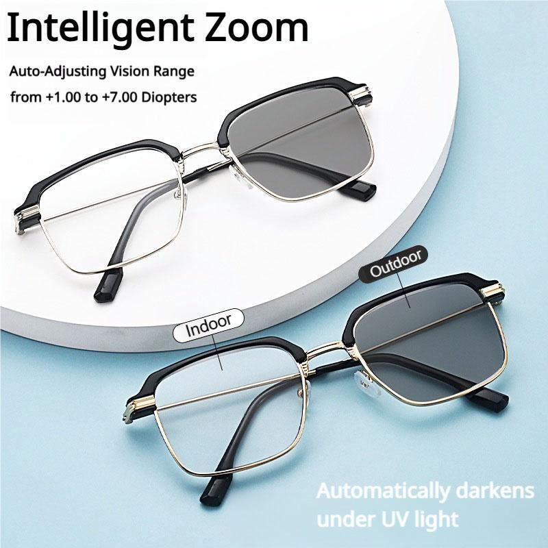 Revolutionary Frameless Smart Zoom Reading Glasses - Stylish High-Definition Vision with Blue Light Protection for Men & Women