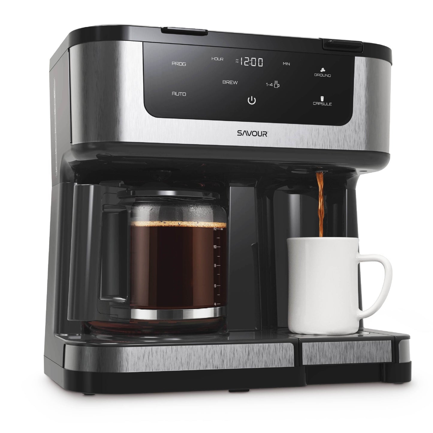 Savour Dual Coffee Maker: Your Perfect 12-Cup & Single Serve Solution for Every Coffee Lover