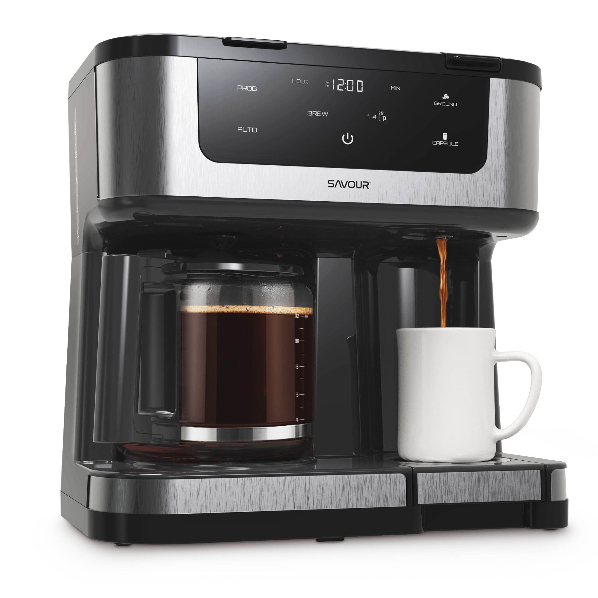 Savour Dual Coffee Maker: Your Perfect 12-Cup & Single Serve Solution for Every Coffee Lover