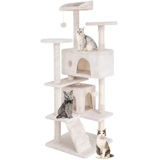 CozyCat 54-Inch Tower with Scratching Post and Condo