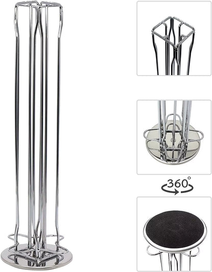Stylish Black and Silver Coffee Capsule Holder for Nespresso - Organize 40 Coffee Pods in Style!
