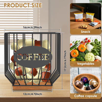 Elevate Your Coffee Experience with Our Large Capacity Coffee Organizer - Stylish and Versatile Coffee Storage Rack for Home and Office
