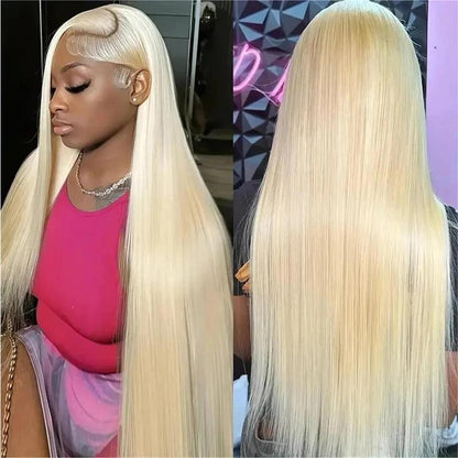Unleash Your Glam with Hot Star 613 Blonde Body Wave Wigs - 180% Density, HD Transparent Lace Frontal!