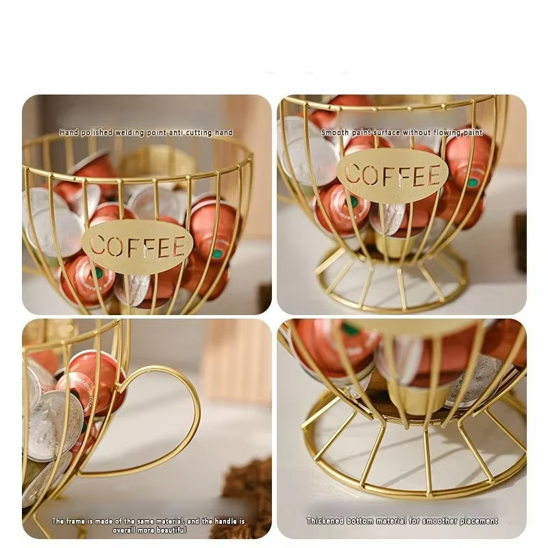Stylish Multi-Purpose Coffee Capsule Holder - Large Capacity Irregular Shape Storage for Your Coffee Essentials