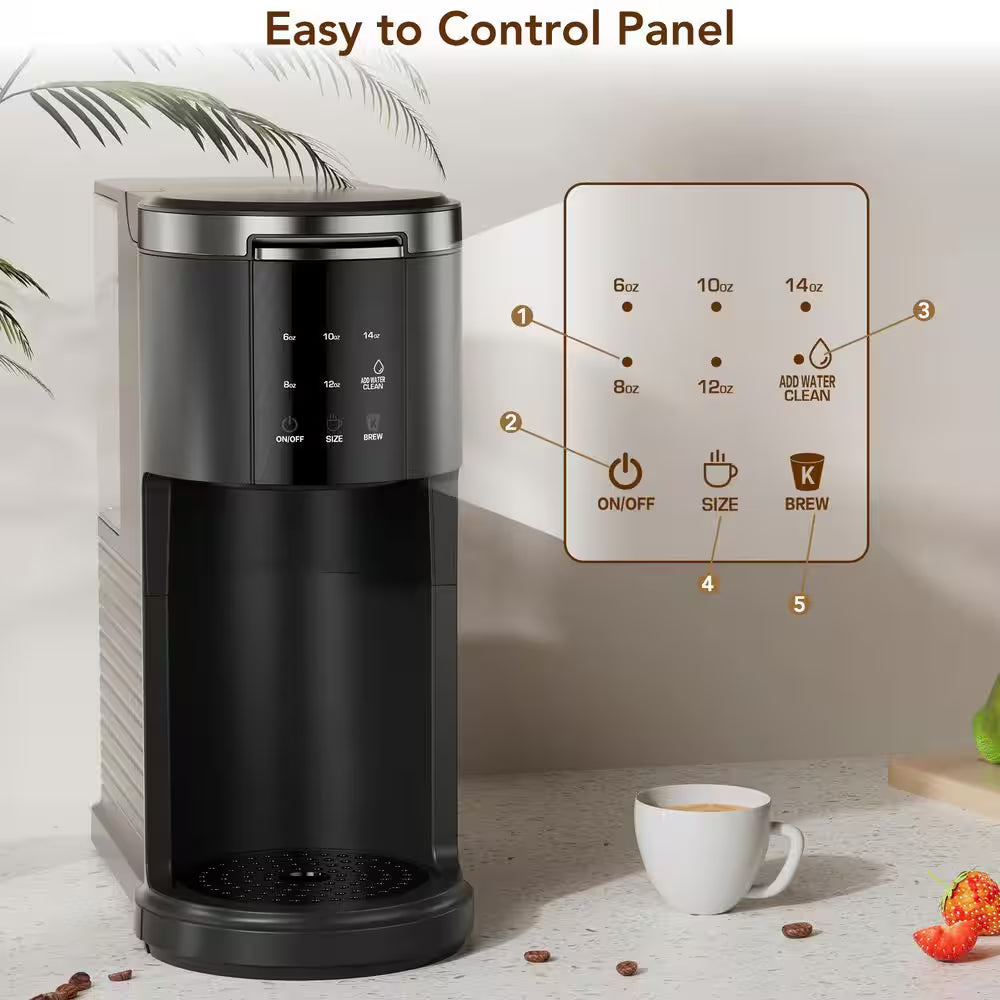 Experience Barista-Quality Coffee at Home with the COWSAR 2.0 2-In-1 Single Serve Drip Coffee Maker - Brew K-Cups and Ground Coffee Effortlessly in Sleek Black