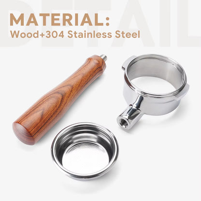 Elevate Your Espresso Experience with the Universal 58MM Stainless Steel Bottomless Portafilter Handle
