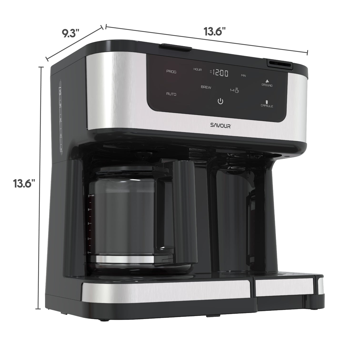 Savour Dual Coffee Maker: Your Perfect 12-Cup & Single Serve Solution for Every Coffee Lover