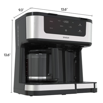 Savour Dual Coffee Maker: Your Perfect 12-Cup & Single Serve Solution for Every Coffee Lover