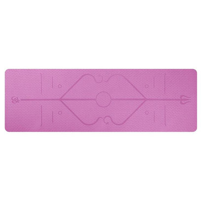 Non-Slip Yoga Mat with Alignment Lines